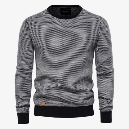 Troy - Spliced Knit Sweater for Stylish Warmth