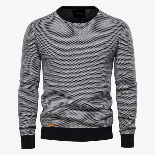 Troy - Spliced Knit Sweater for Stylish Warmth