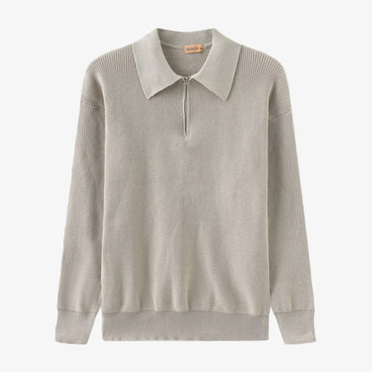 Albert - Half-Zip Sweater with Timeless Polo Collar