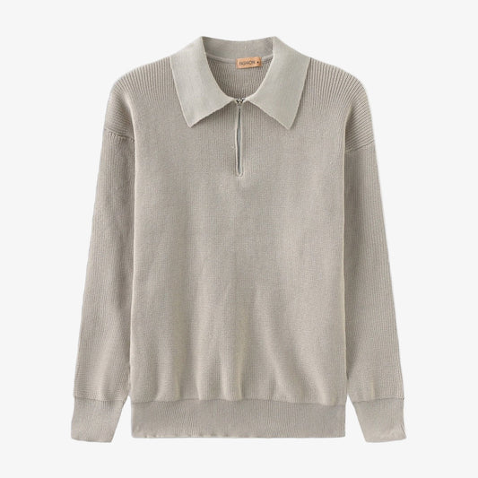 Albert - Half-Zip Sweater with Timeless Polo Collar
