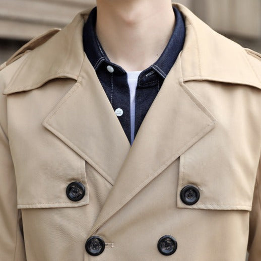 Men's Stylish Long Trench Coat with Buckle – Trendy Outerwear for Fashionable Looks and Ultimate Comfort
