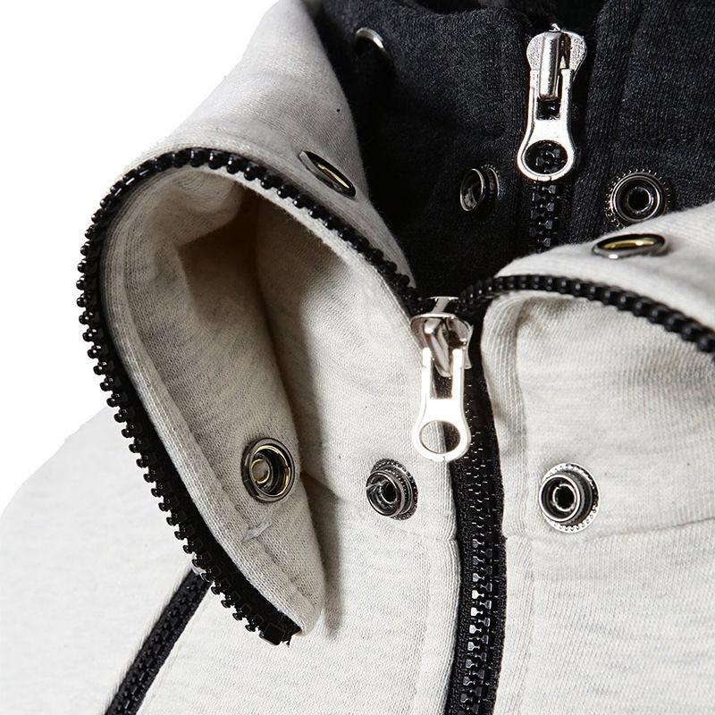 Men's Zip-Up Hooded Jacket - Stylish & Comfortable Outerwear for All Seasons, Perfect for Casual Wear and Outdoor Activities