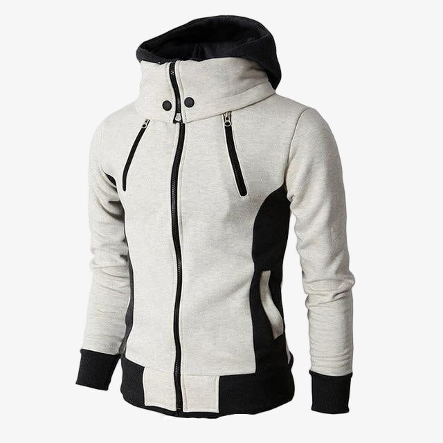 Men's Zip-Up Hooded Jacket - Stylish & Comfortable Outerwear for All Seasons, Perfect for Casual Wear and Outdoor Activities