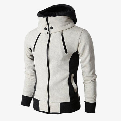 Men's Zip-Up Hooded Jacket - Stylish & Comfortable Outerwear for All Seasons, Perfect for Casual Wear and Outdoor Activities