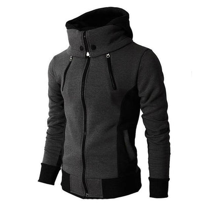 Men's Zip-Up Hooded Jacket - Stylish & Comfortable Outerwear for All Seasons, Perfect for Casual Wear and Outdoor Activities