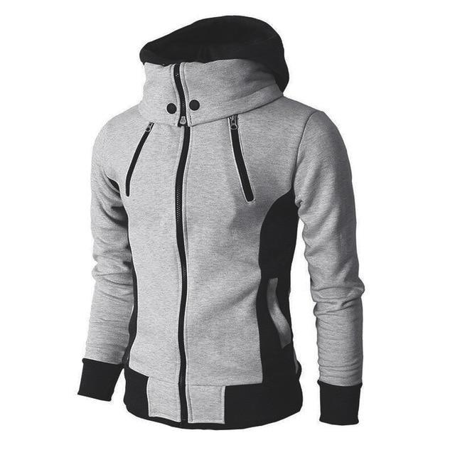 Men's Zip-Up Hooded Jacket - Stylish & Comfortable Outerwear for All Seasons, Perfect for Casual Wear and Outdoor Activities