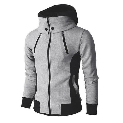 Men's Zip-Up Hooded Jacket - Stylish & Comfortable Outerwear for All Seasons, Perfect for Casual Wear and Outdoor Activities