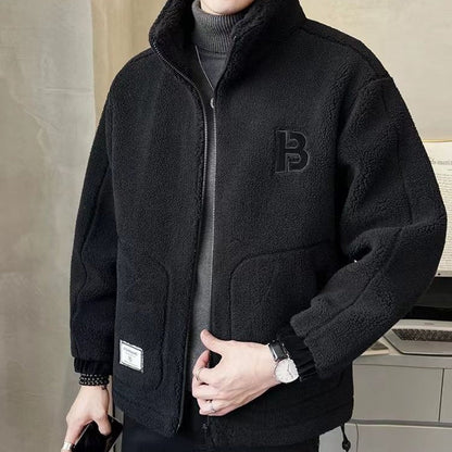 Men's Fleece Winter Jacket with Zip - Warm, Stylish, and Comfortable Outerwear for Cold Weather Adventures