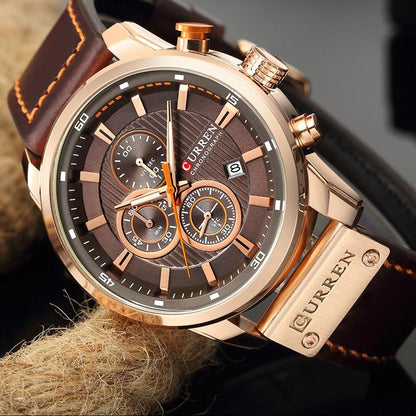 Stitched Quartz Strap Watch