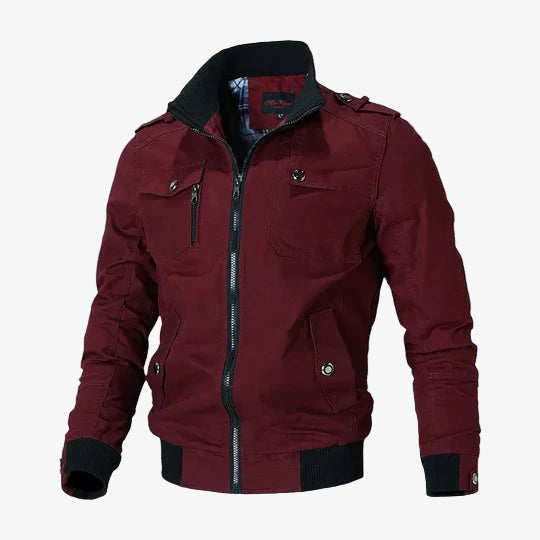 Men's Stylish Bomber Jacket with Zippers - Trendy Outerwear for Casual and Smart Looks, Perfect for All Seasons