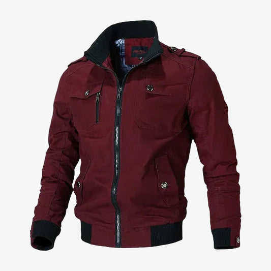Men's Stylish Bomber Jacket with Zippers - Trendy Outerwear for Casual and Smart Looks, Perfect for All Seasons